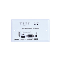 CH-2538TXPLWPKD - 4K60 (4:4:4) 2×1 HDMI/VGA over HDBaseT Wallplate Switcher with PoH (PD) (2 Gang UK)