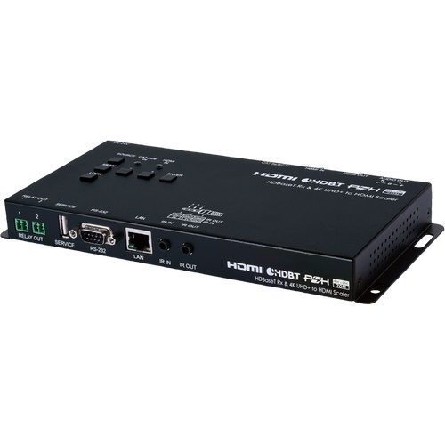CH-2535RX - 4K60 (4:4:4) HDMI over HDBaseT Scaler with IR, RS-232, LAN, Balanced Audio Extraction & Relay Control