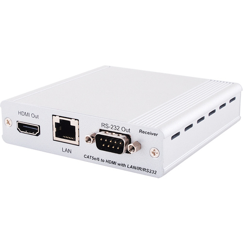 CH-507RX - HDMI over CAT5e/6/7 Receiver with 24V PoC and LAN Serving