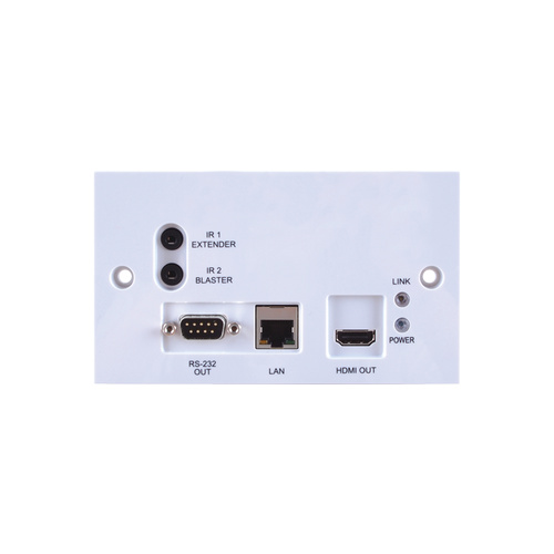 CH-507RXWP - 4K60 (4:2:0) HDMI over HDBaseT Wallplate Receiver with IR, RS-232, PoC (PD) & LAN (2 Gang UK)