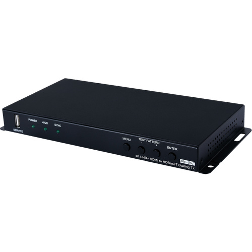 CSC-6012TX - 4K60 (4:4:4) 1×2 HDMI over HDBaseT Scaler with IR, RS-232, PoH (PSE), LAN, OAR & Balanced Audio Extraction
