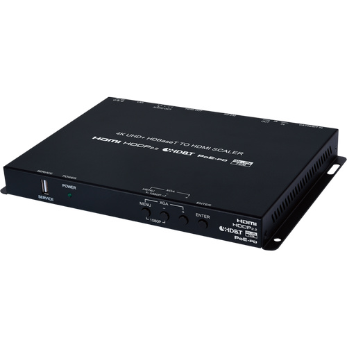 CSC-V101PRX - 4K60 (4:4:4) 1×1 HDMI Scaler over HDBaseT with IR, RS-232, PoH (PD), LAN & Balanced Audio Extraction